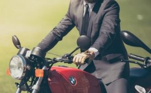 driving a motorcycle